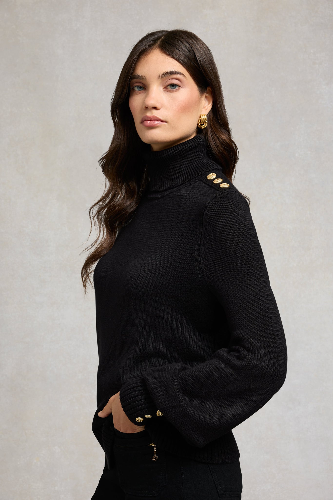 Chamonix Roll Neck Knit (Black)