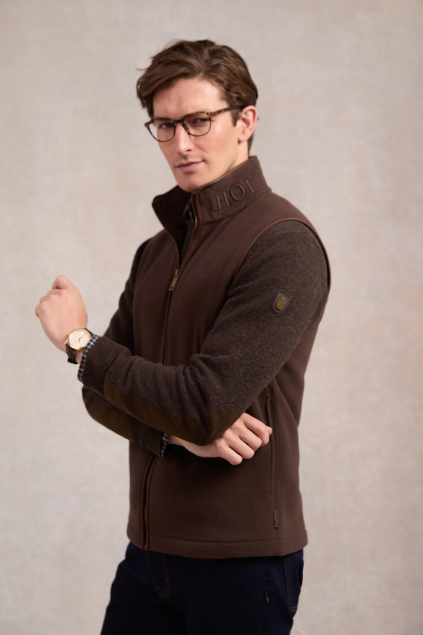 Men's Country Fleece Gilet (Chocolate)