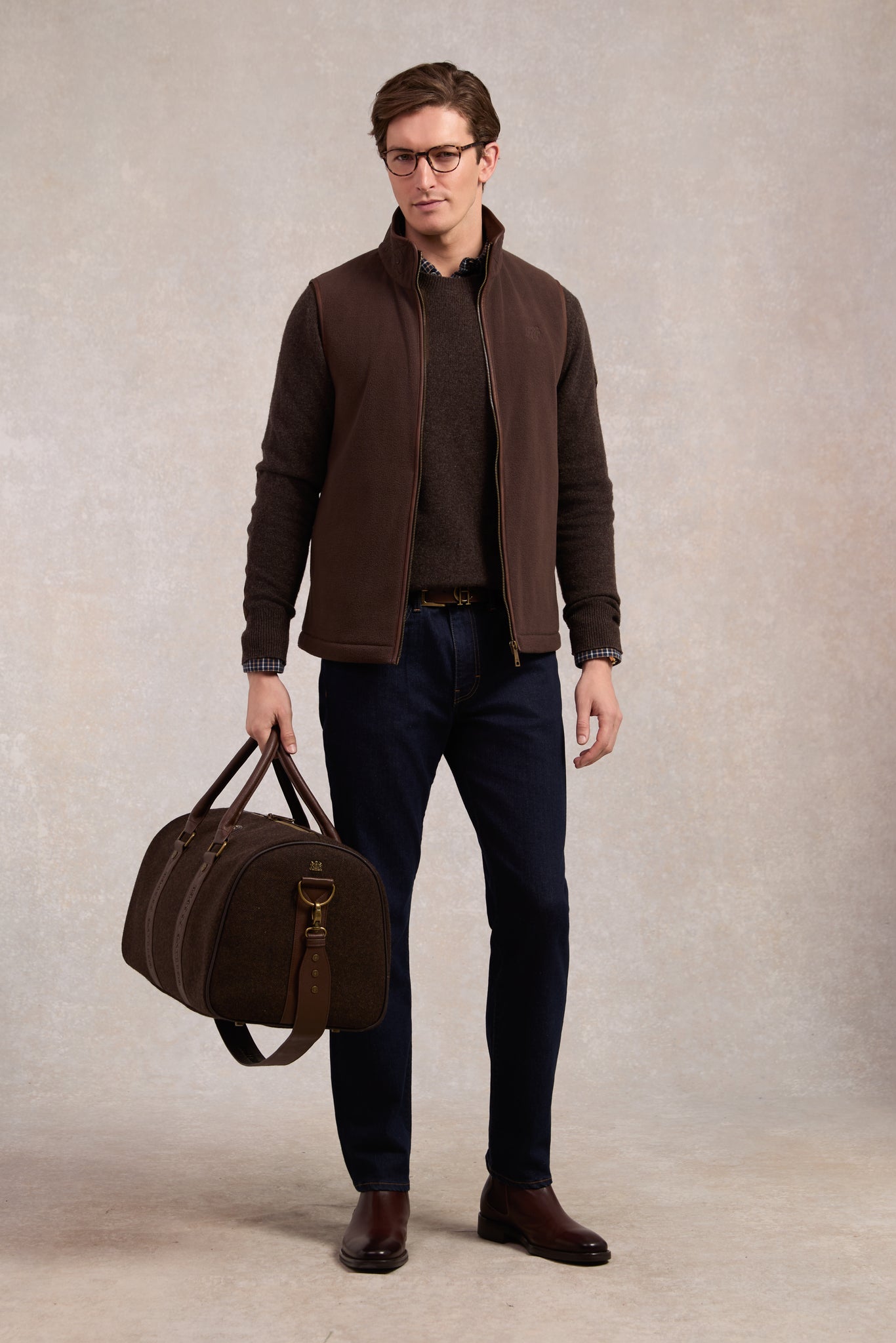 Men's Country Fleece Gilet (Chocolate)