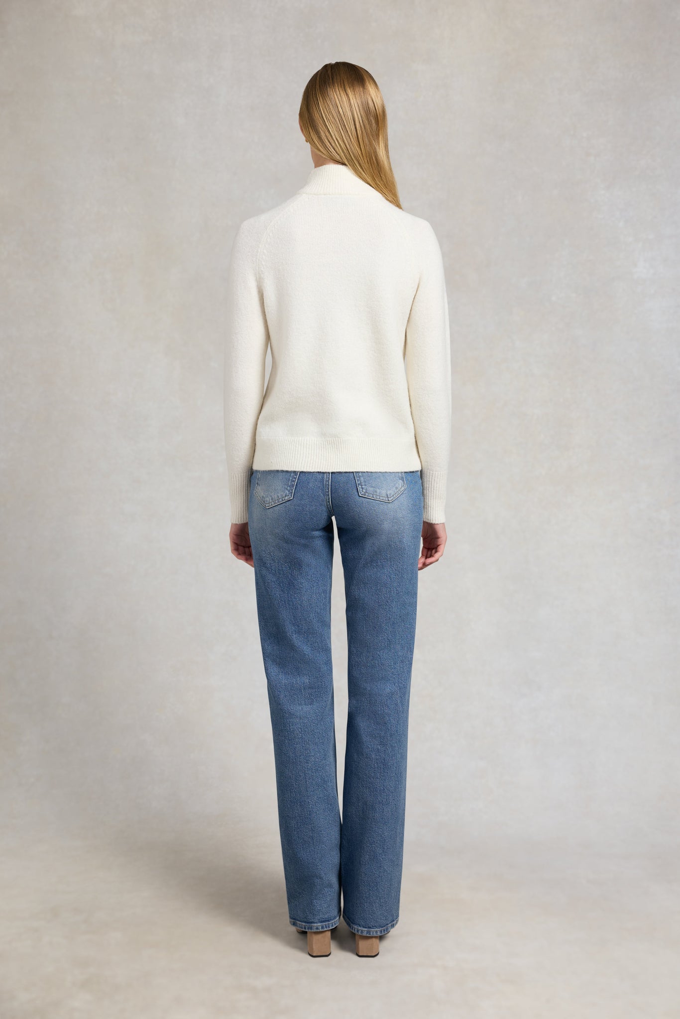 Tori Quarter Zip Knit (Natural)