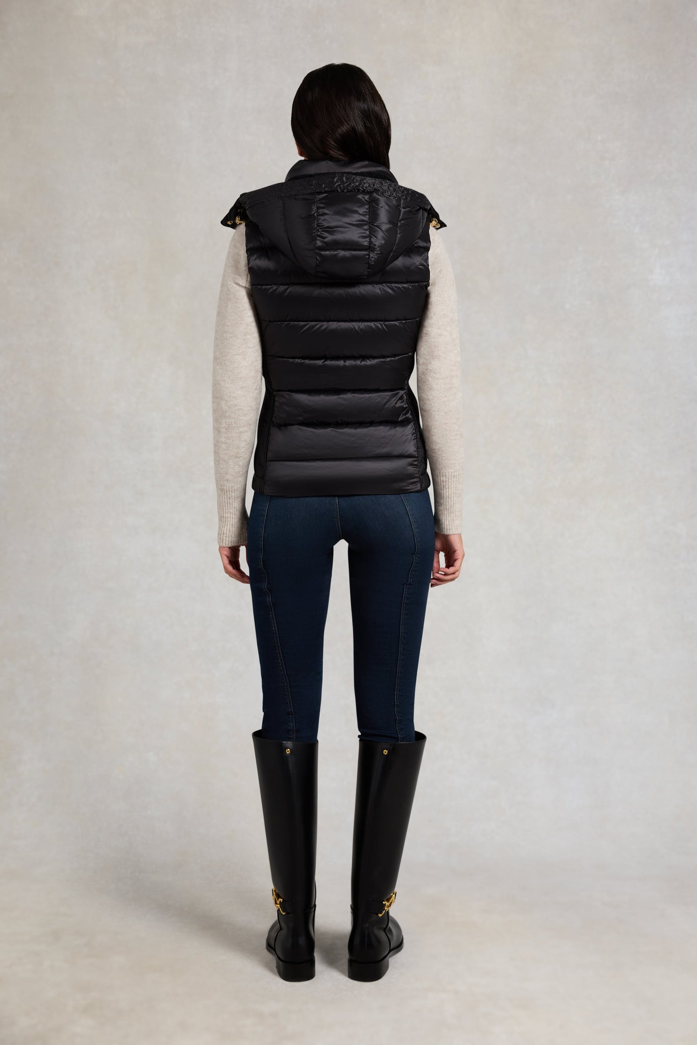 Harlow Sherpa Gilet (Deep Black)