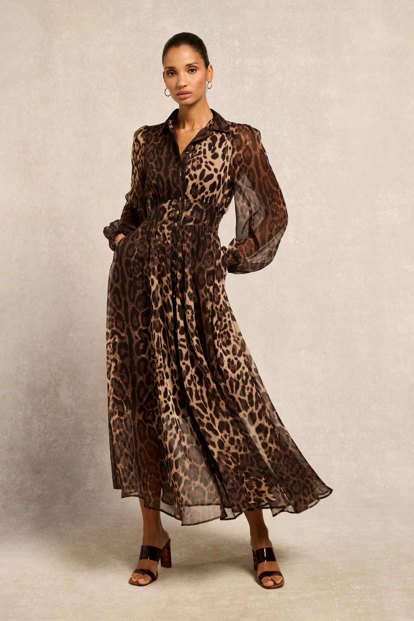 Paros Shirt Dress (Leopard Print)