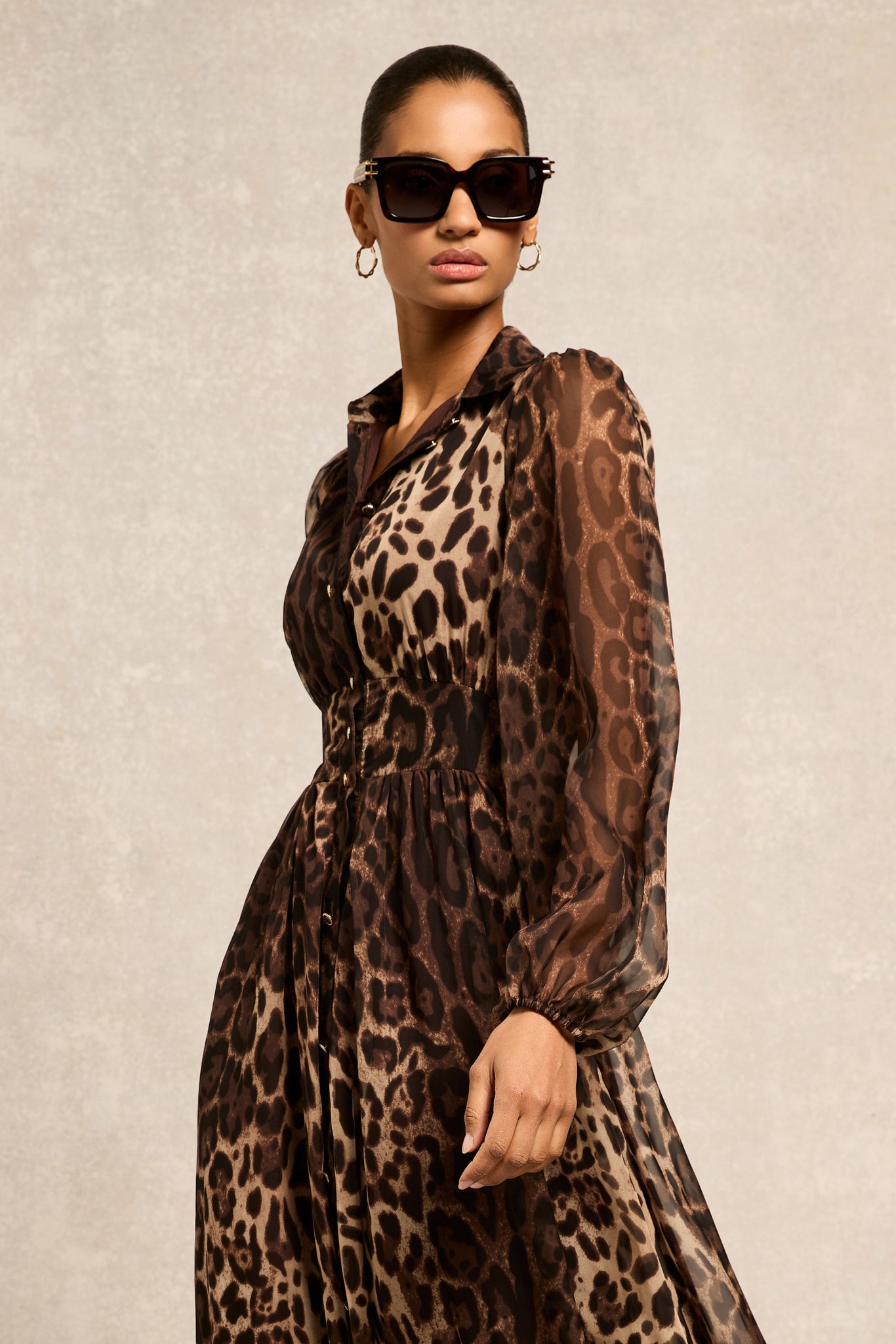 Paros Shirt Dress (Leopard Print)
