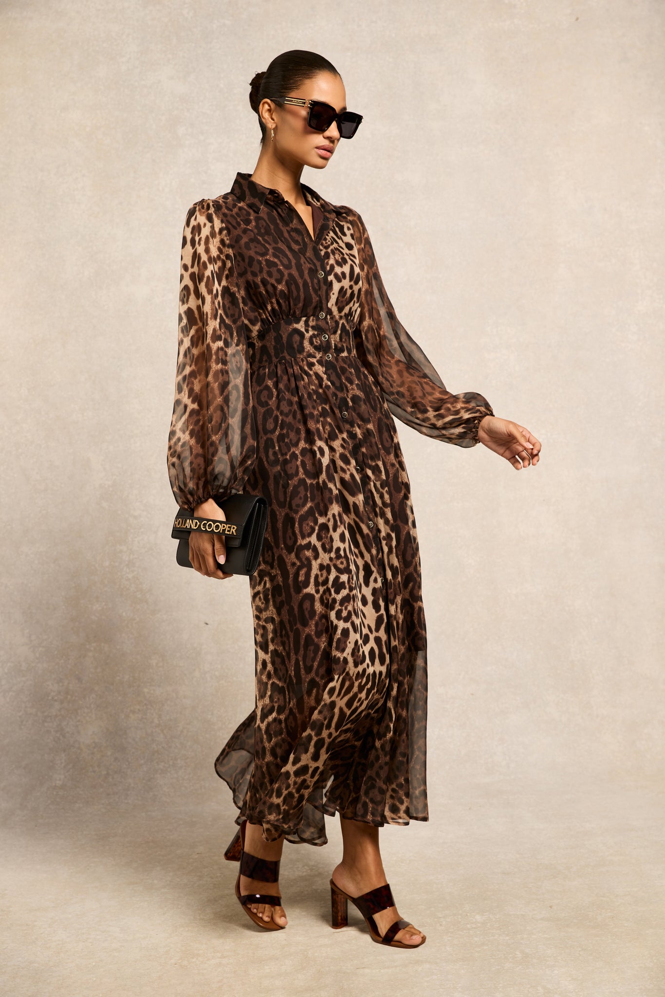 Paros Shirt Dress (Leopard Print)