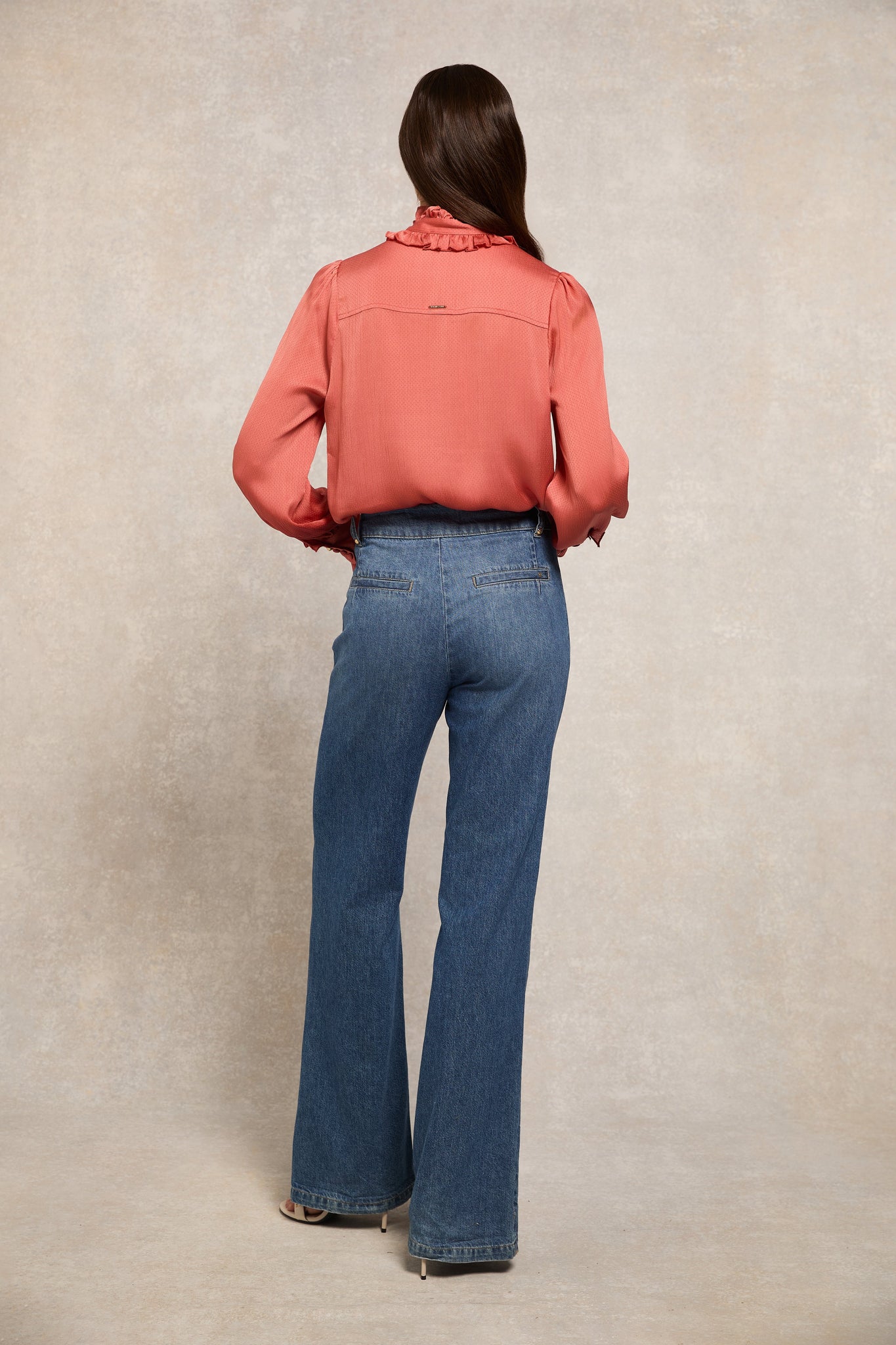 Rebecca Ruffle Blouse (Cinder Rose)