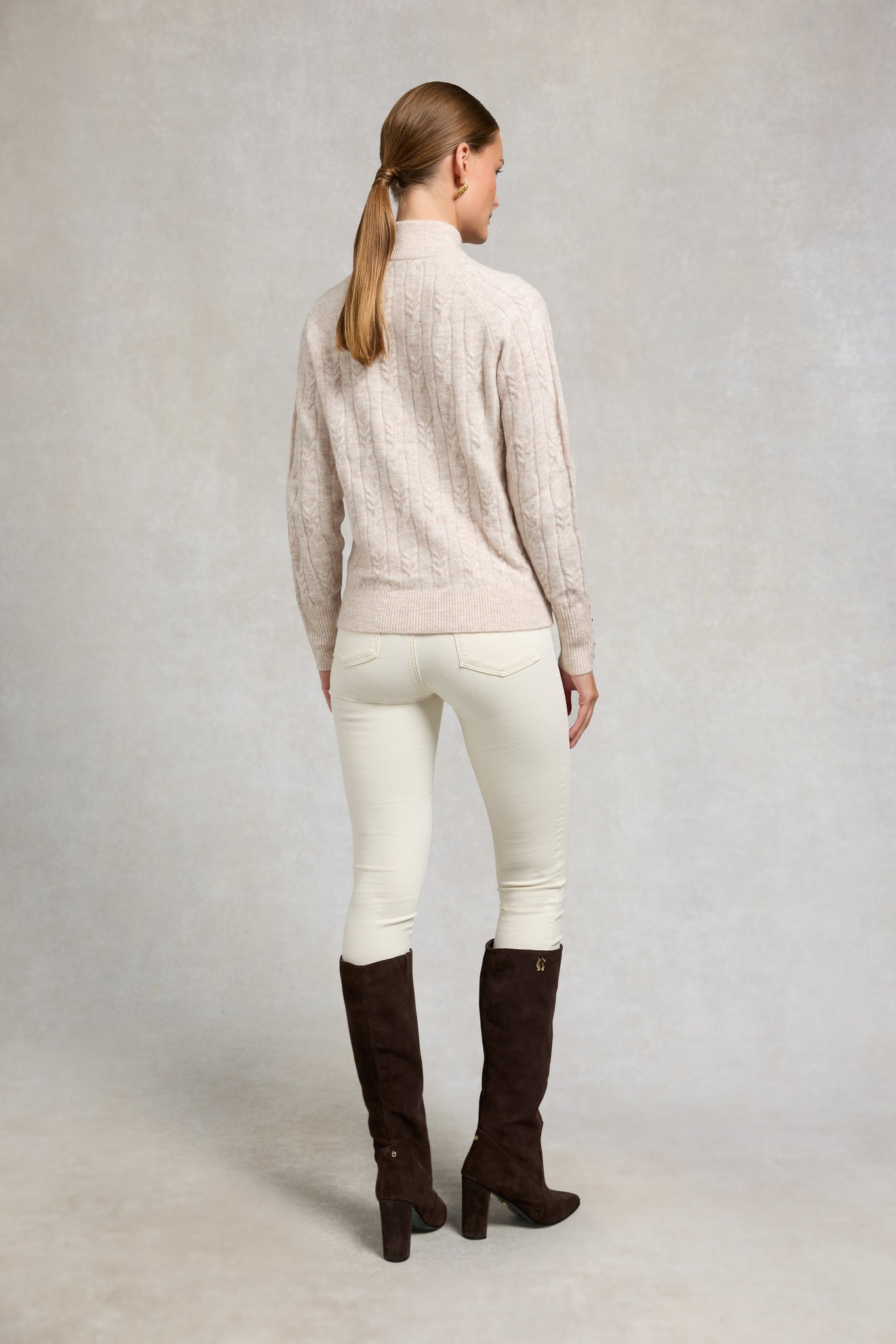 Bridget Quarter Zip Knit (Barley)