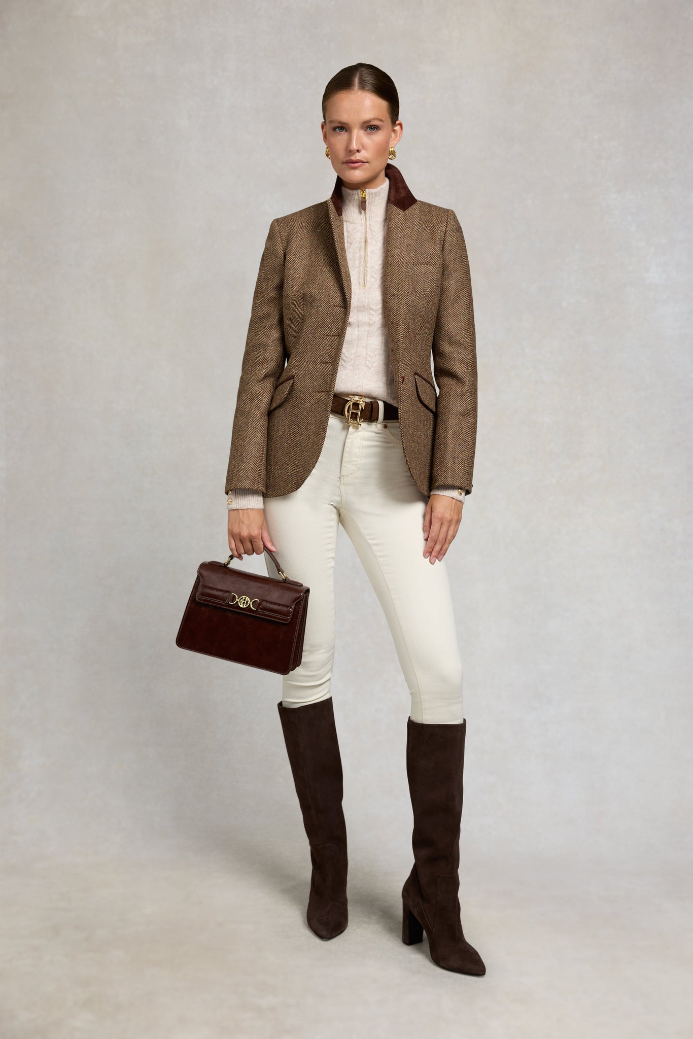 Bridget Quarter Zip Knit (Barley)