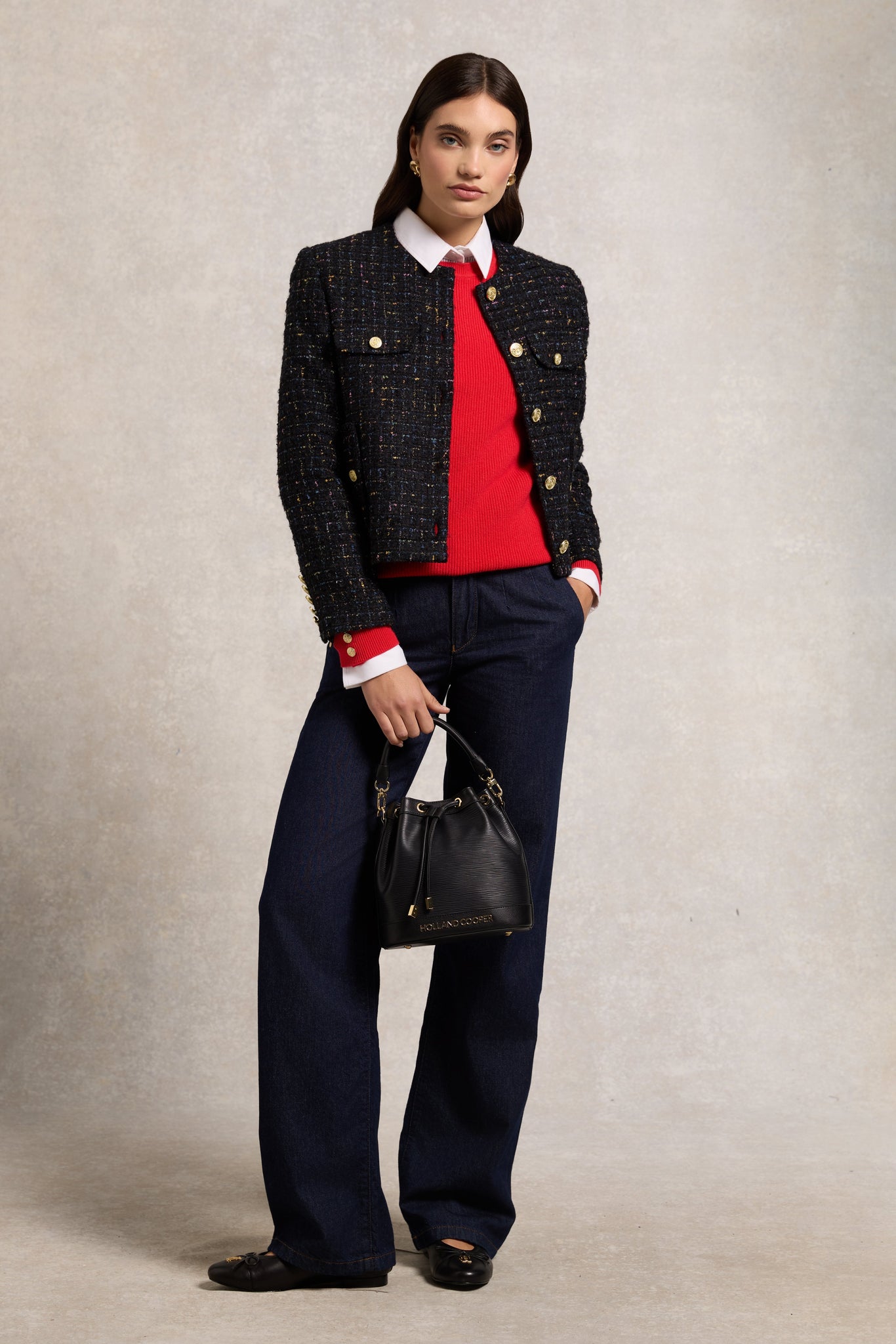 Naomi Crew Neck Knit (Hot Coral)