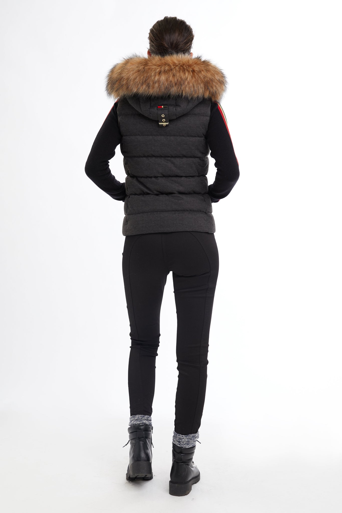 Heritage Faux Fur Gilet (Charcoal)