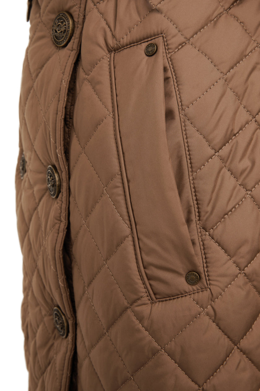 Grayson Quilted Trench Coat (Coffee)