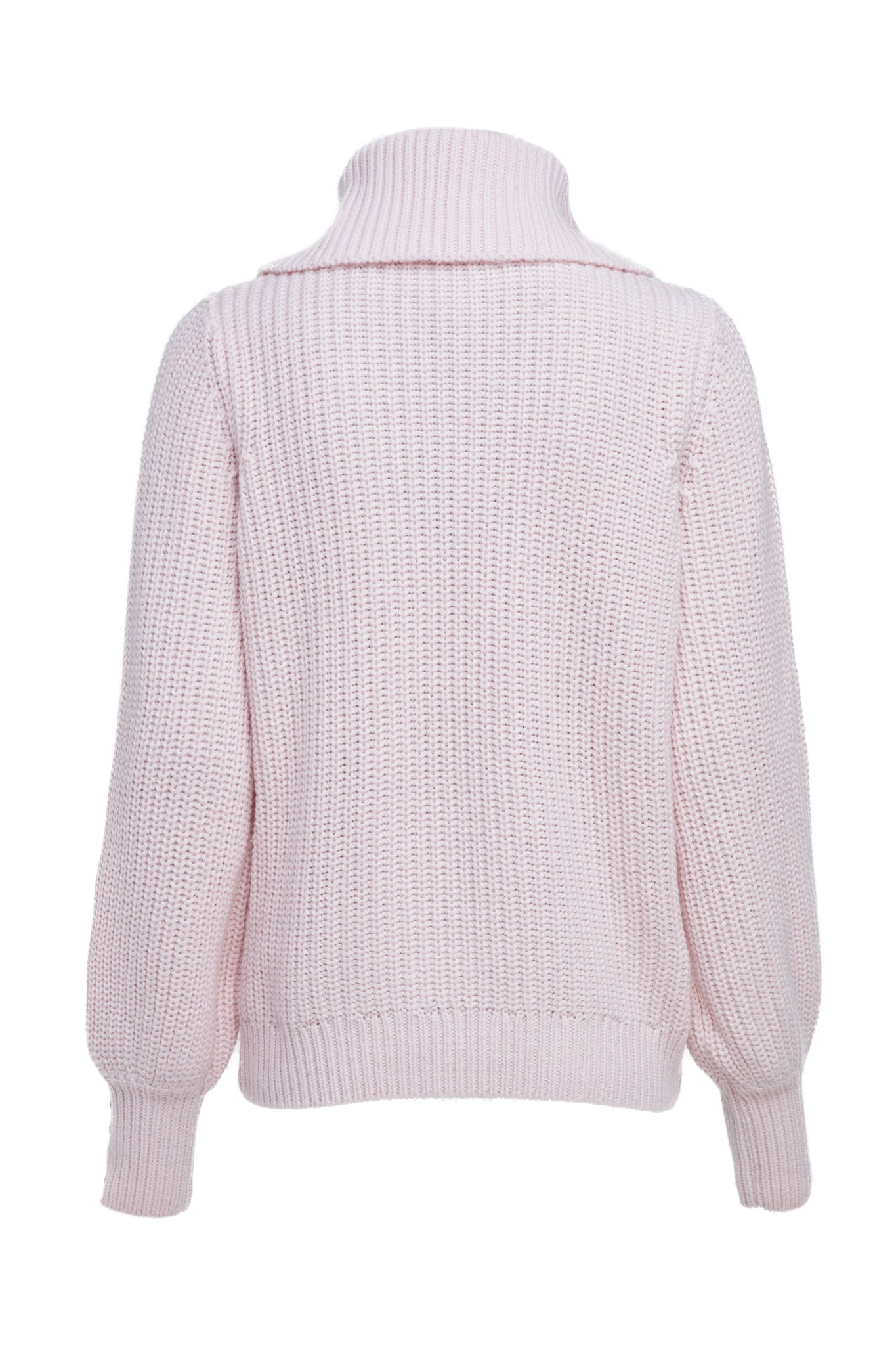 Corded Roll Neck Knit (Ice Pink)