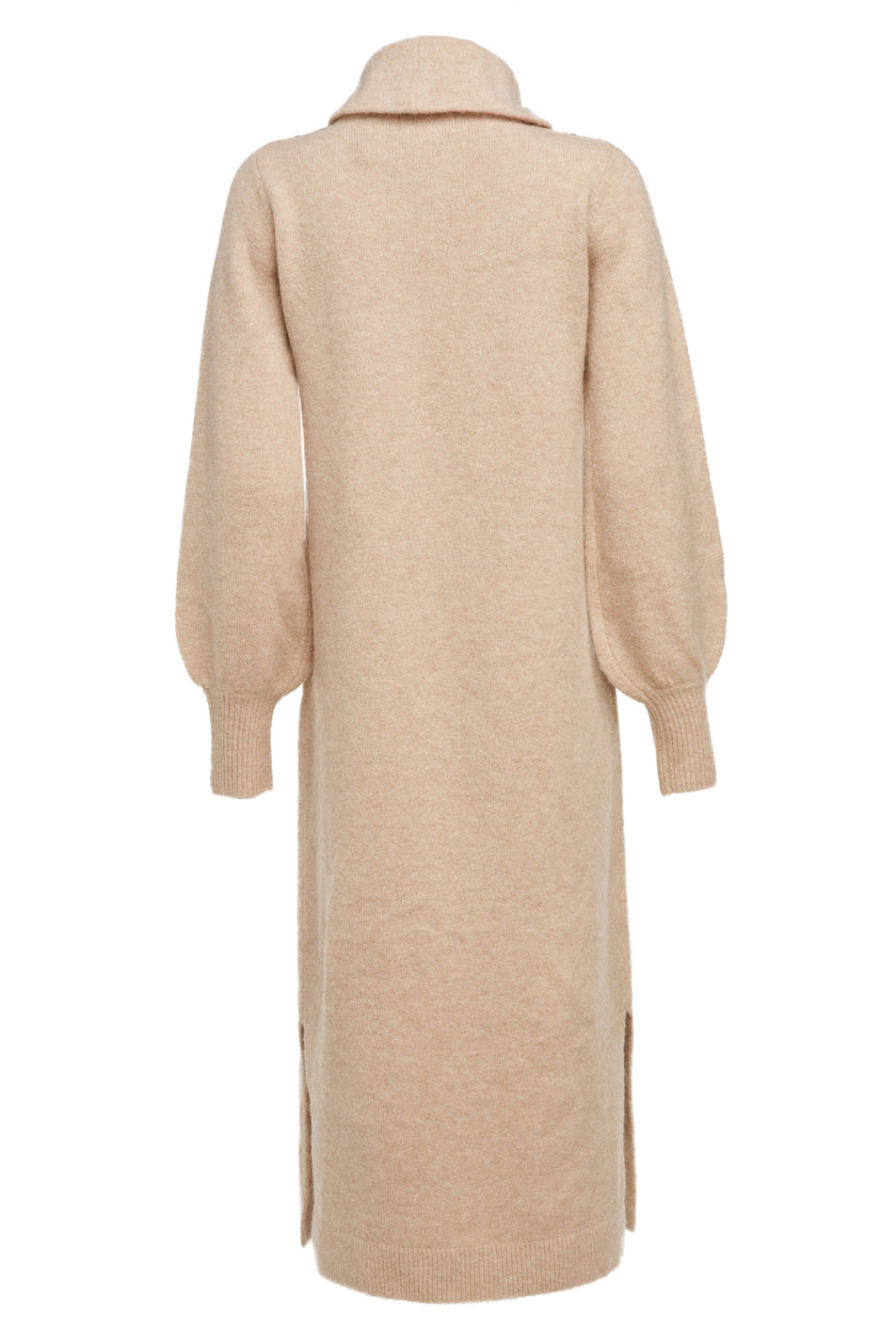 Berkeley Roll Neck Dress (Camel)