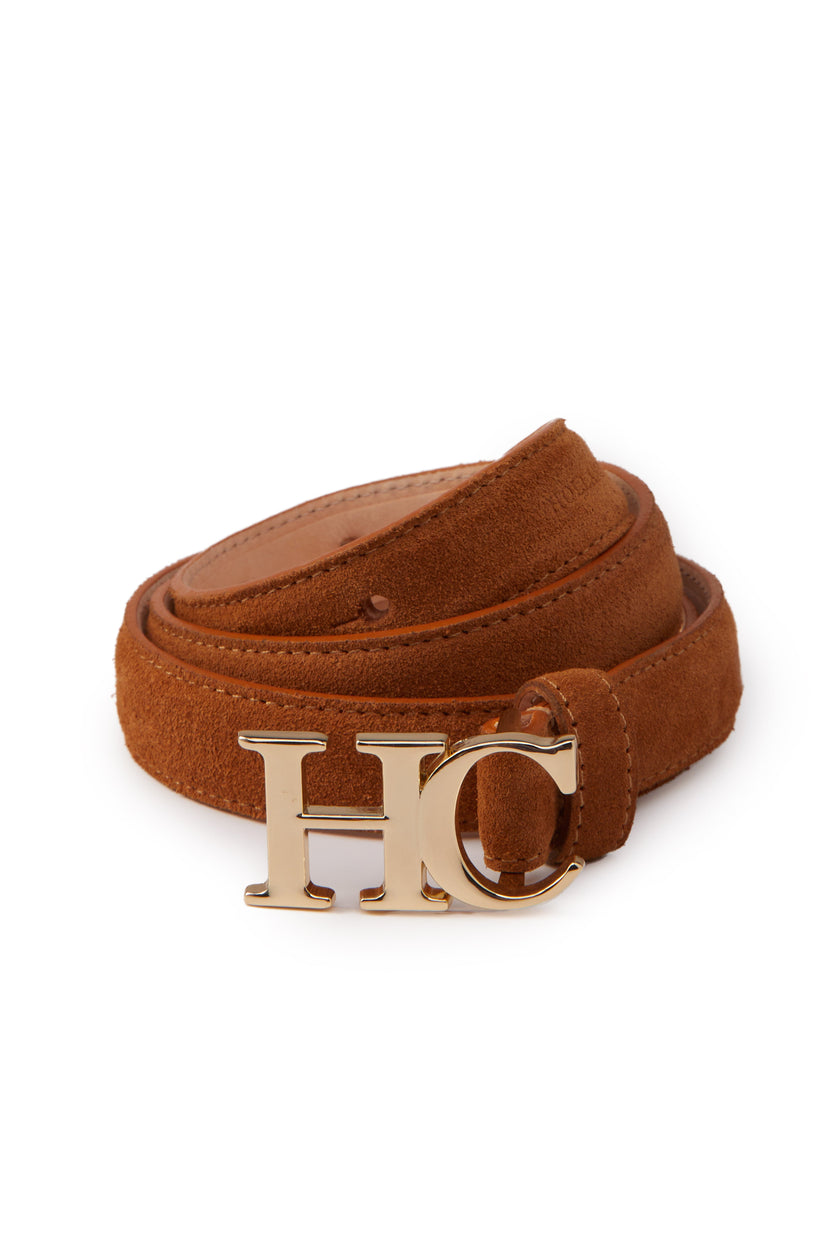 Atelier Ultra Slim Belt (Tan Suede)