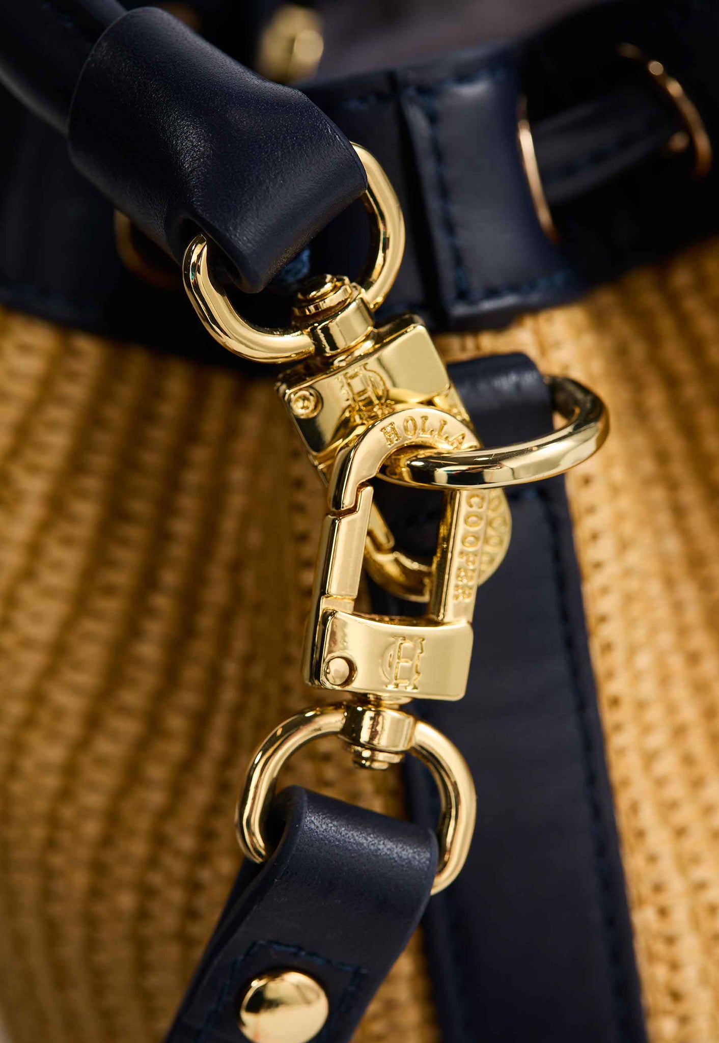 Abbot Bucket Bag (Rattan Navy)