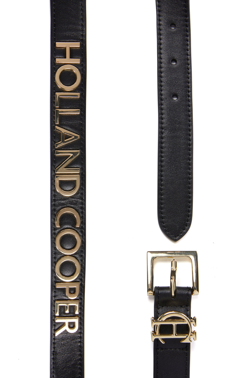 Abbot Leather Belt (Black Gold)