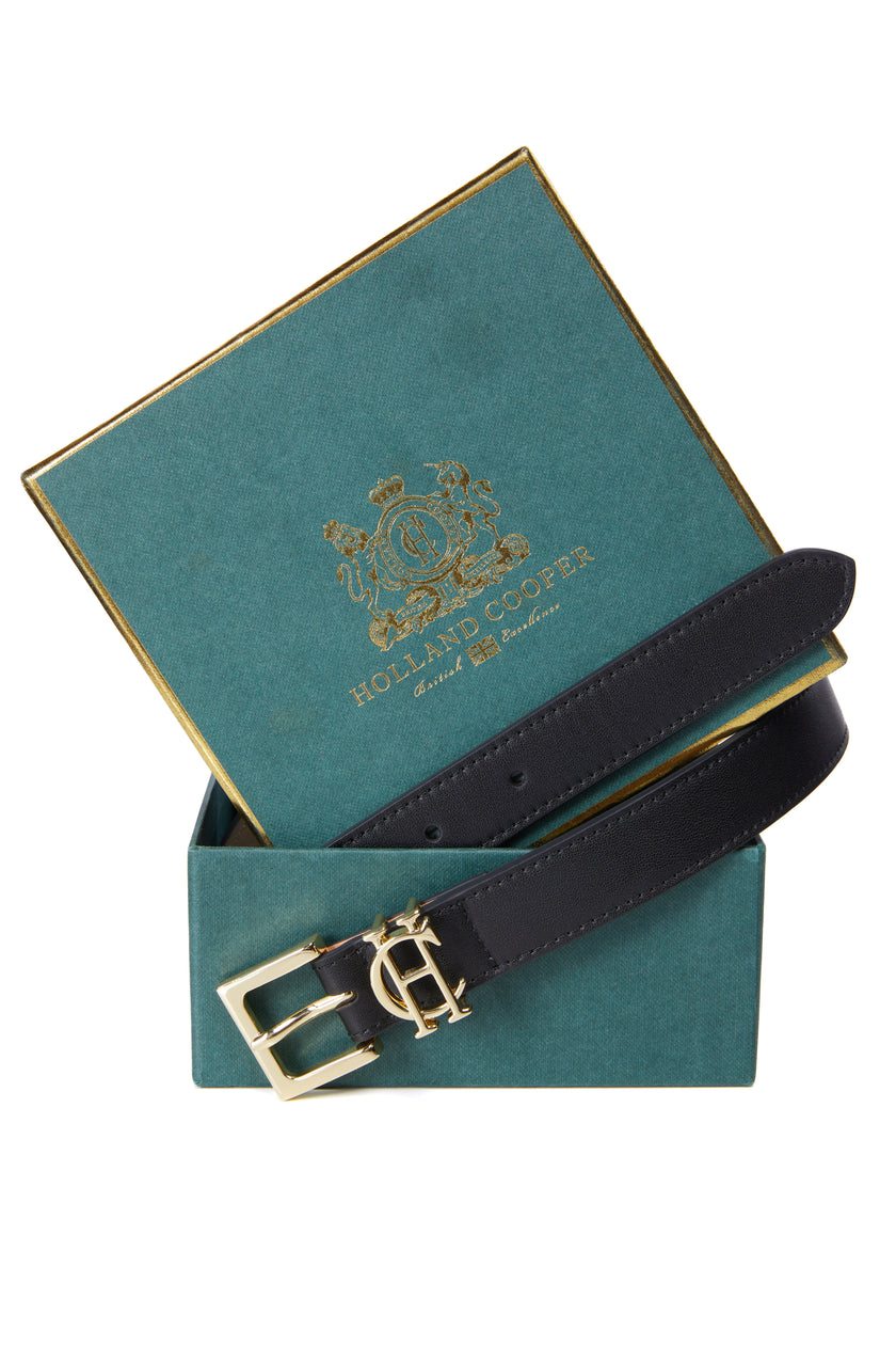 Abbot Leather Belt (Black Gold)