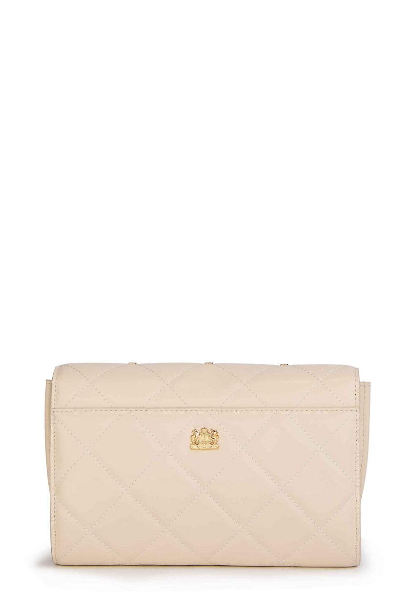 Abbot Quilted Clutch Bag (Cream)