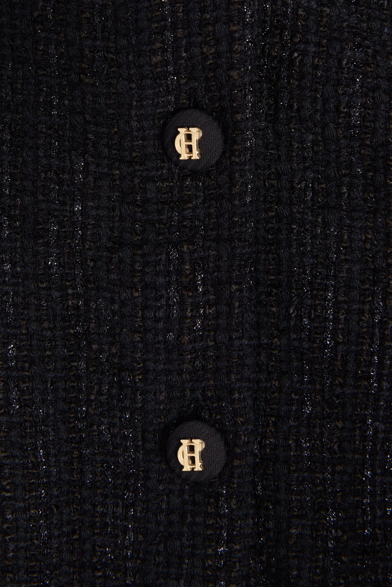 Alice Collared Mini Dress (Black Sparkle)