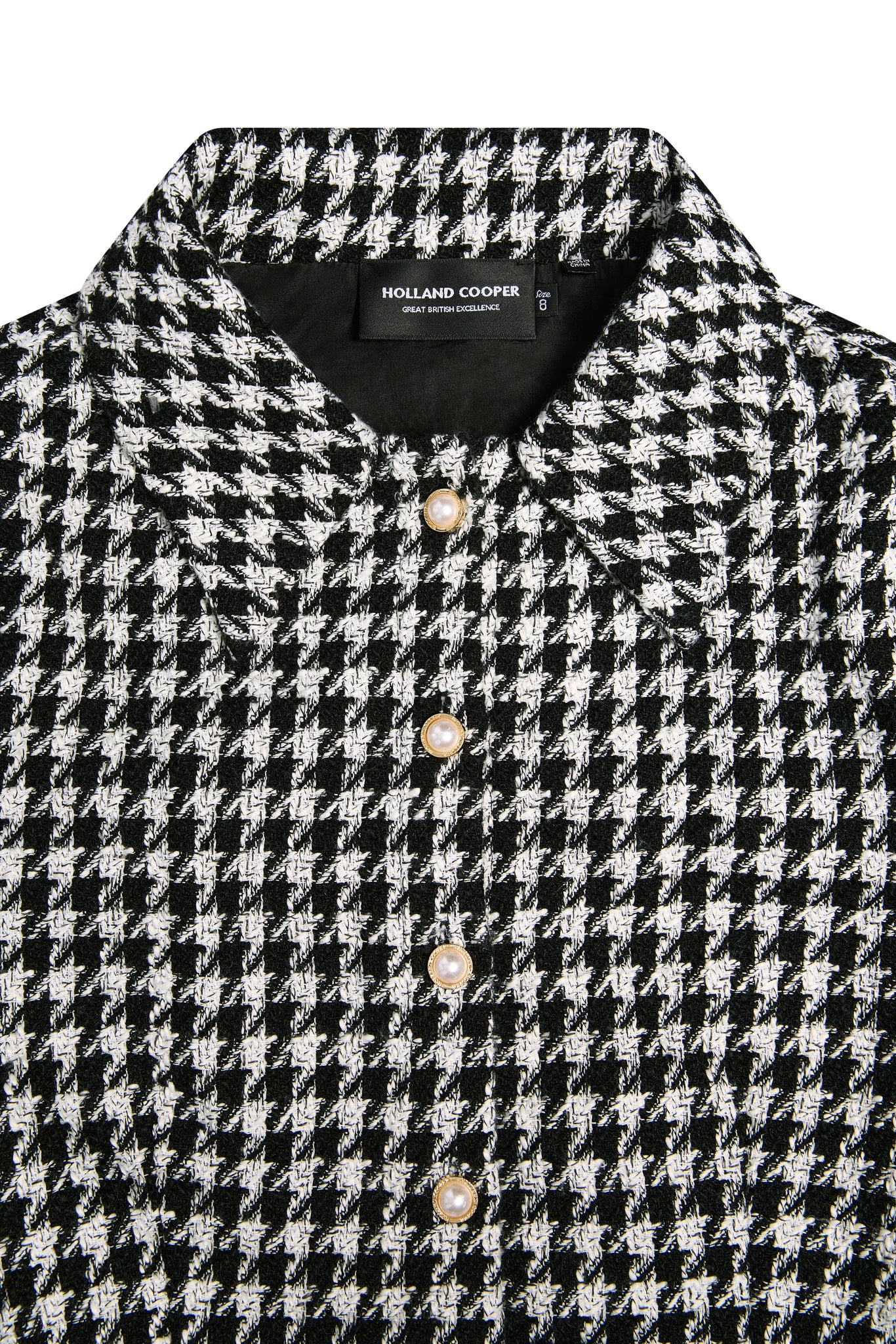 Alice Collared Mini Dress (Houndstooth)