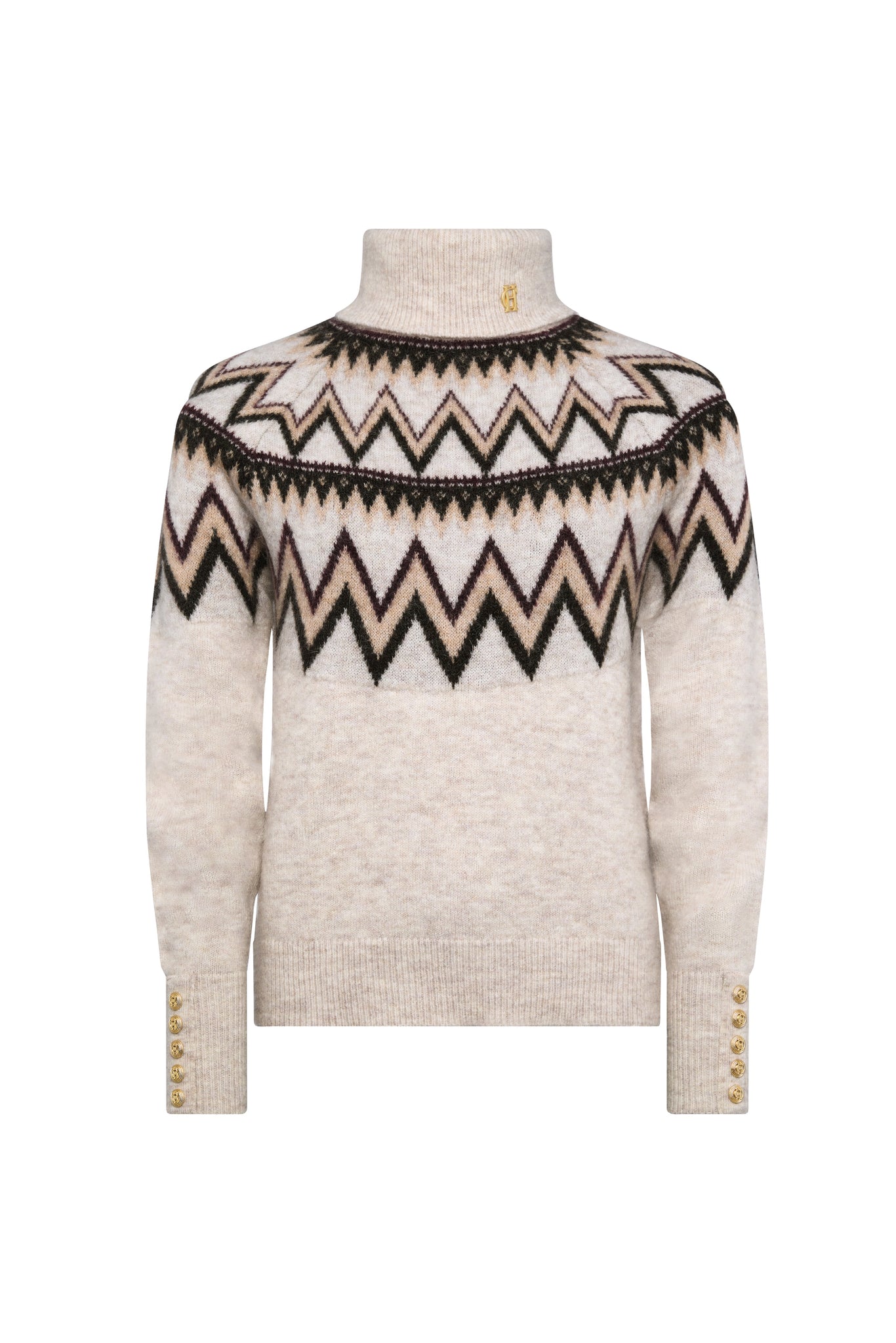 Alice Roll Neck Knit (Barley)