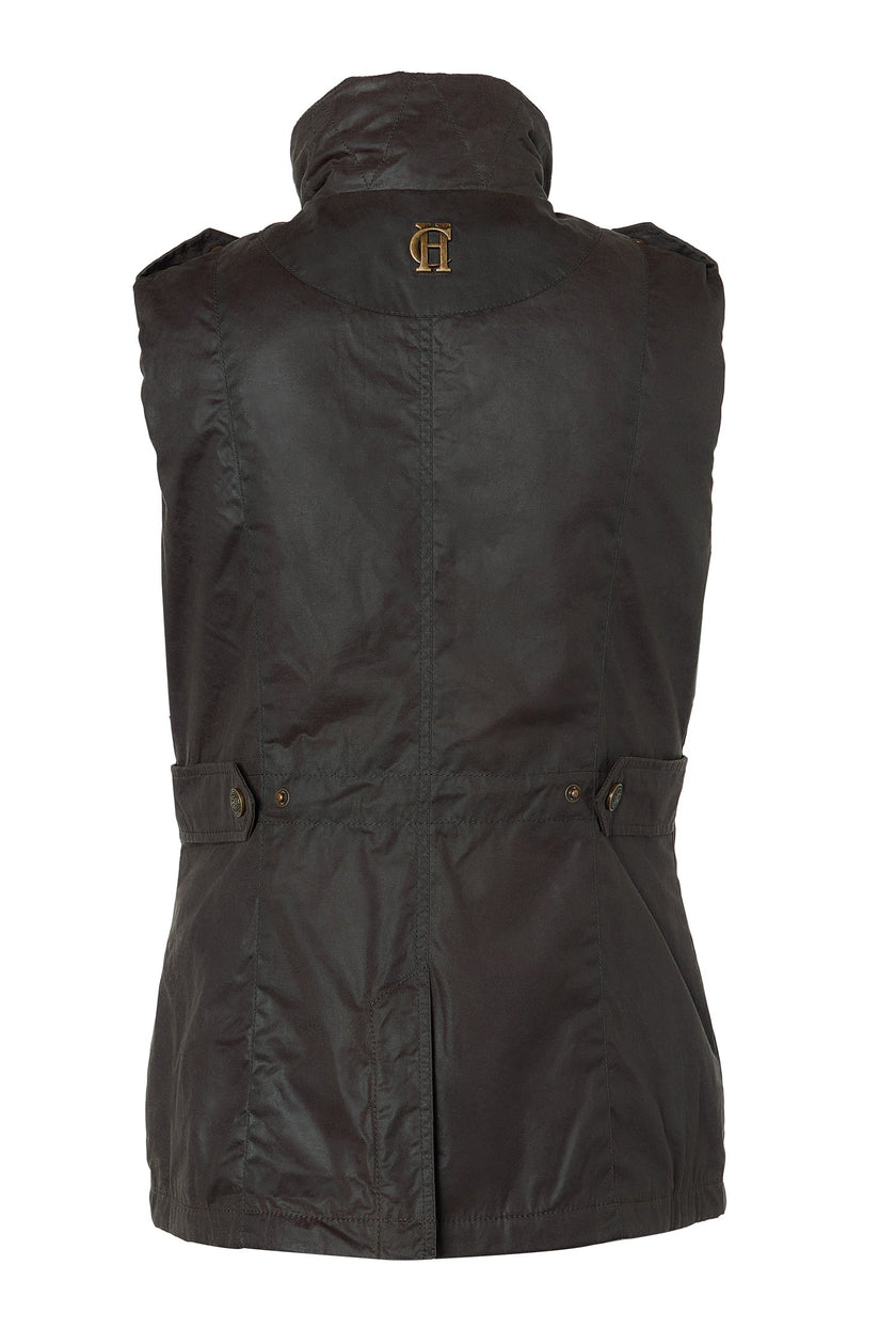 Alma Wax Gilet (Dark Olive)