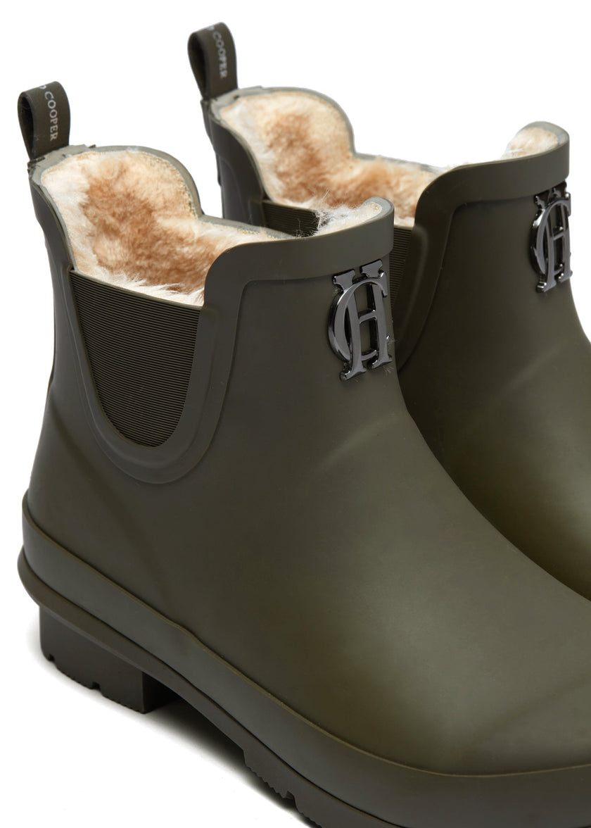 Rubber Chelsea Boot (Matte Green Gunmetal)