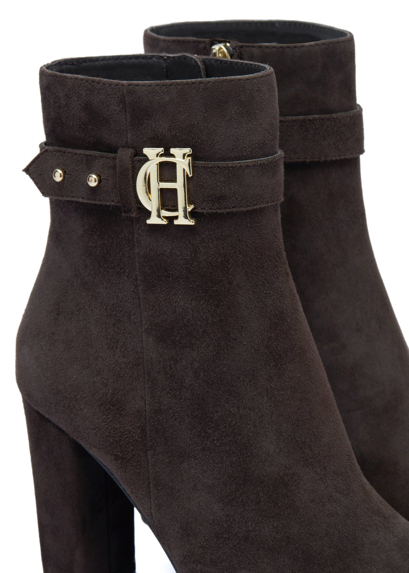 Mayfair Suede Ankle Boot (Chocolate)