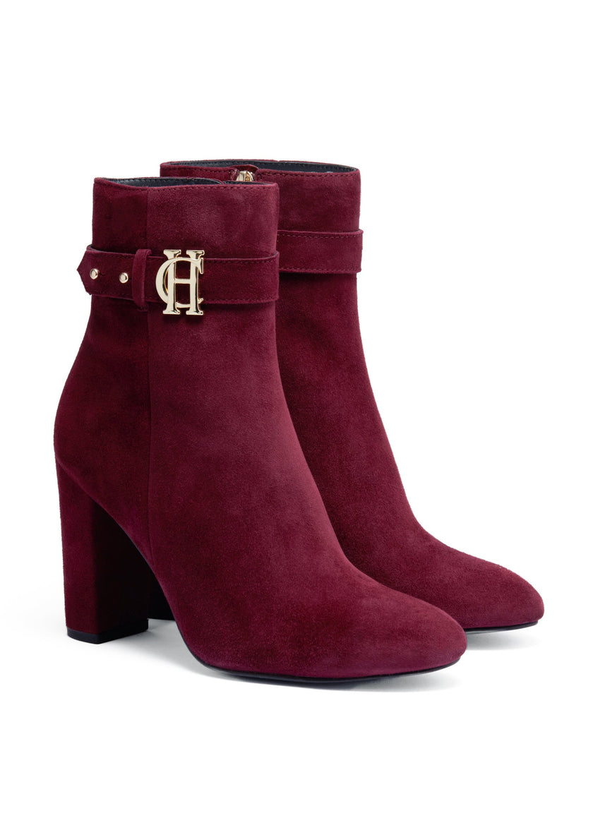 Mayfair Suede Ankle Boot (Merlot)