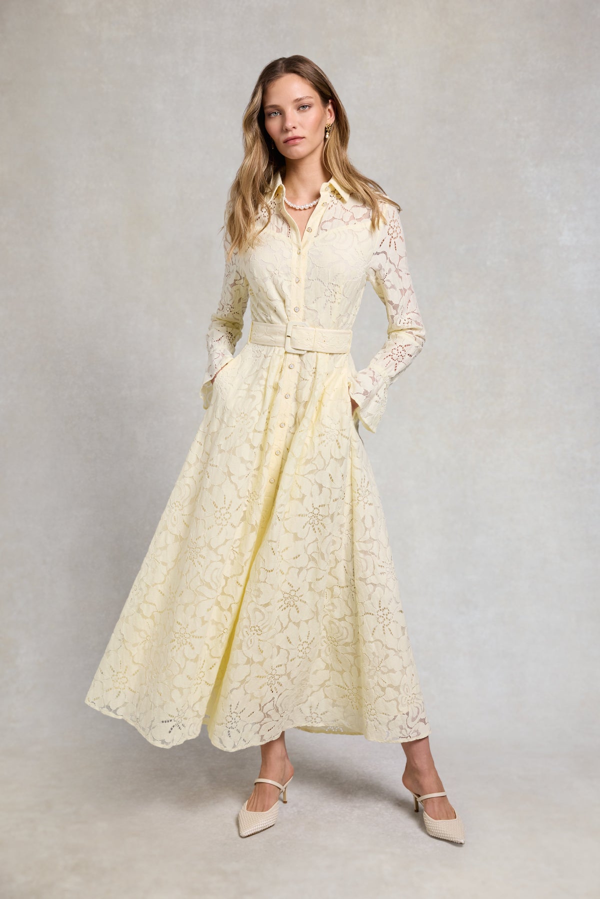 Annabel Lace Dress (Lemon)