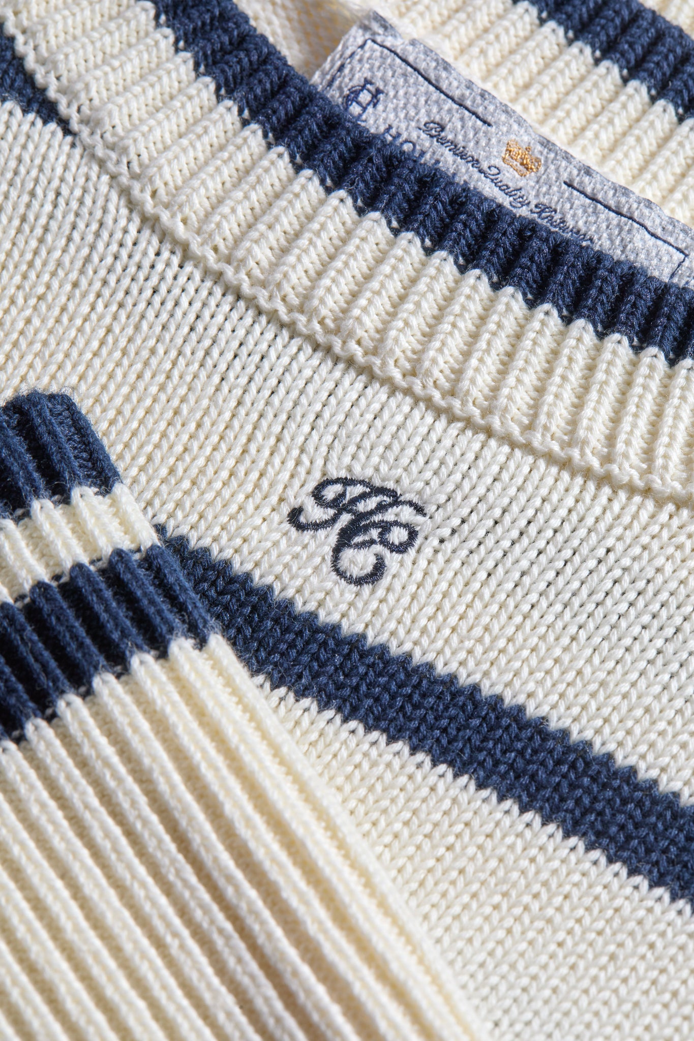 Antonia Crew Neck Knit (Natural Stripe)
