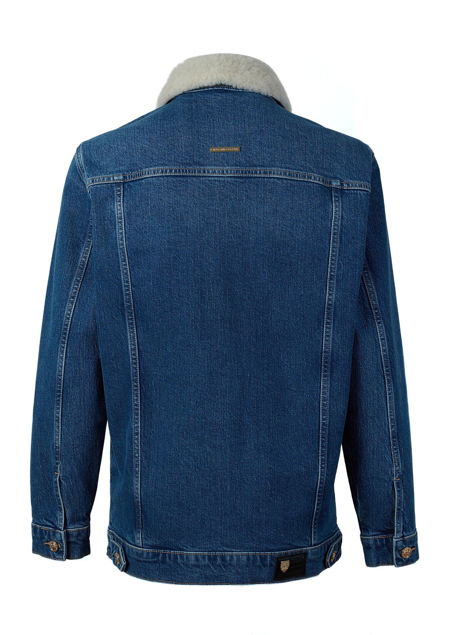 Longline Denim Jacket (Classic Indigo Sherpa)