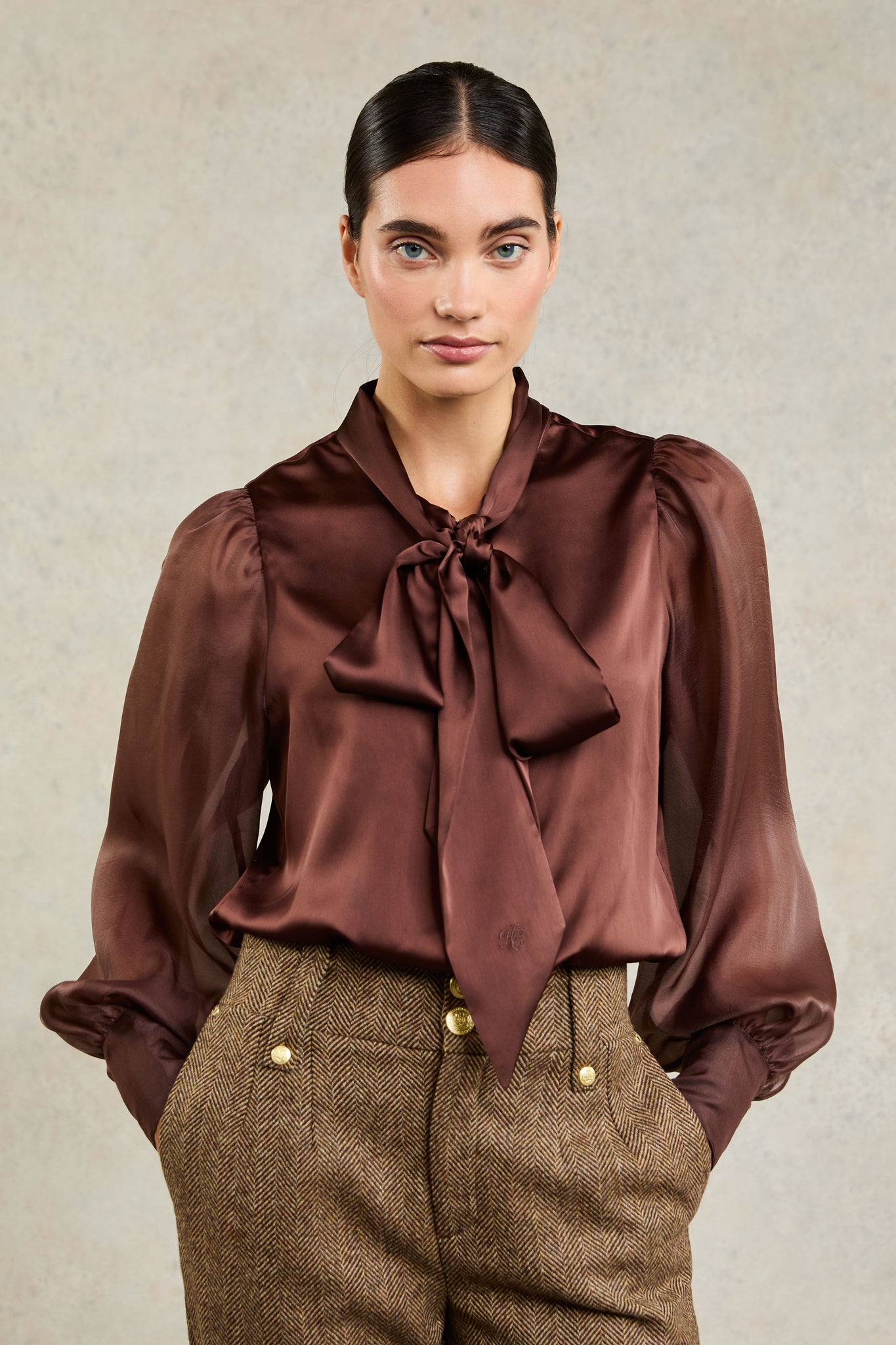 Ariella Blouse (Chocolate)