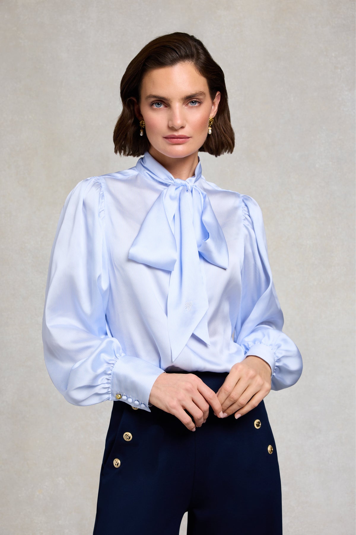 Ariella Blouse (Sky Stripe)
