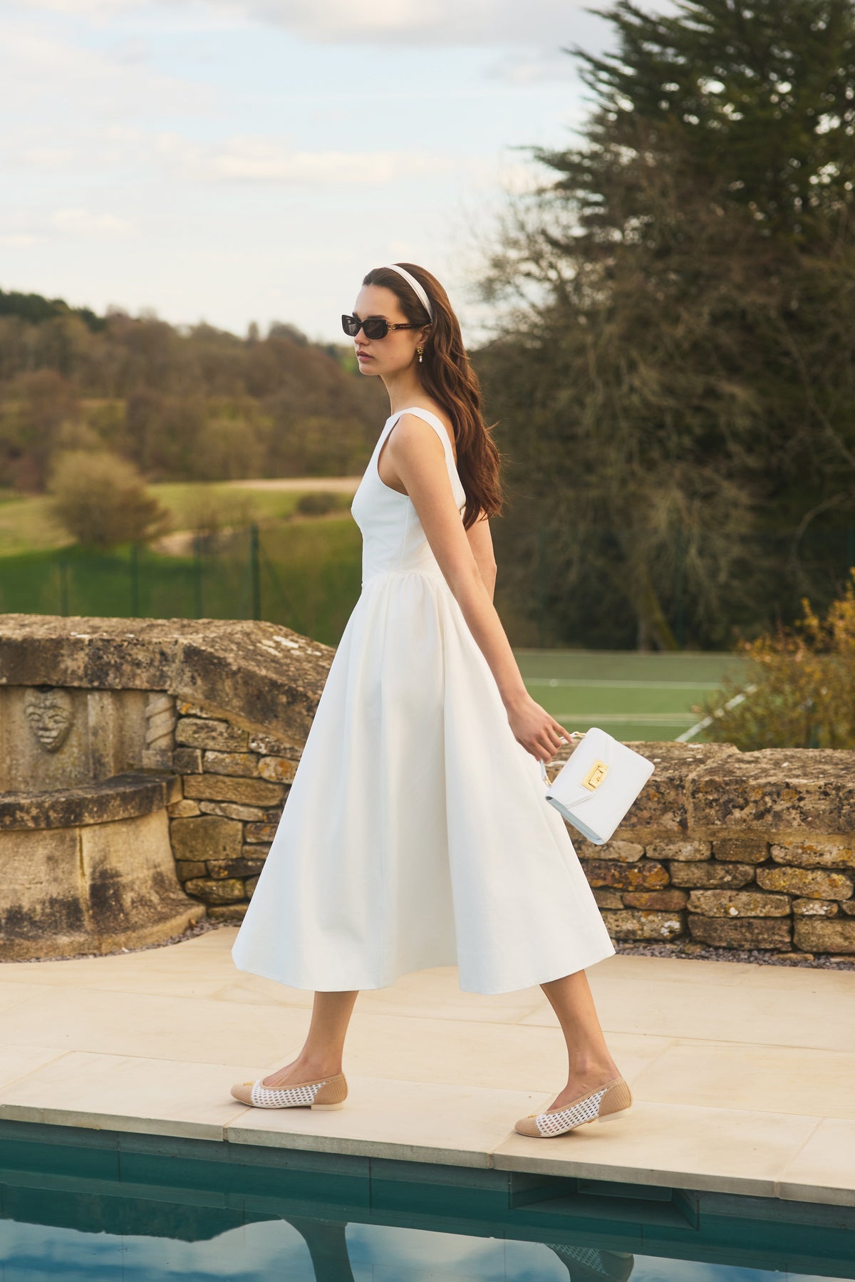 Chatsworth Woven Dress (White)