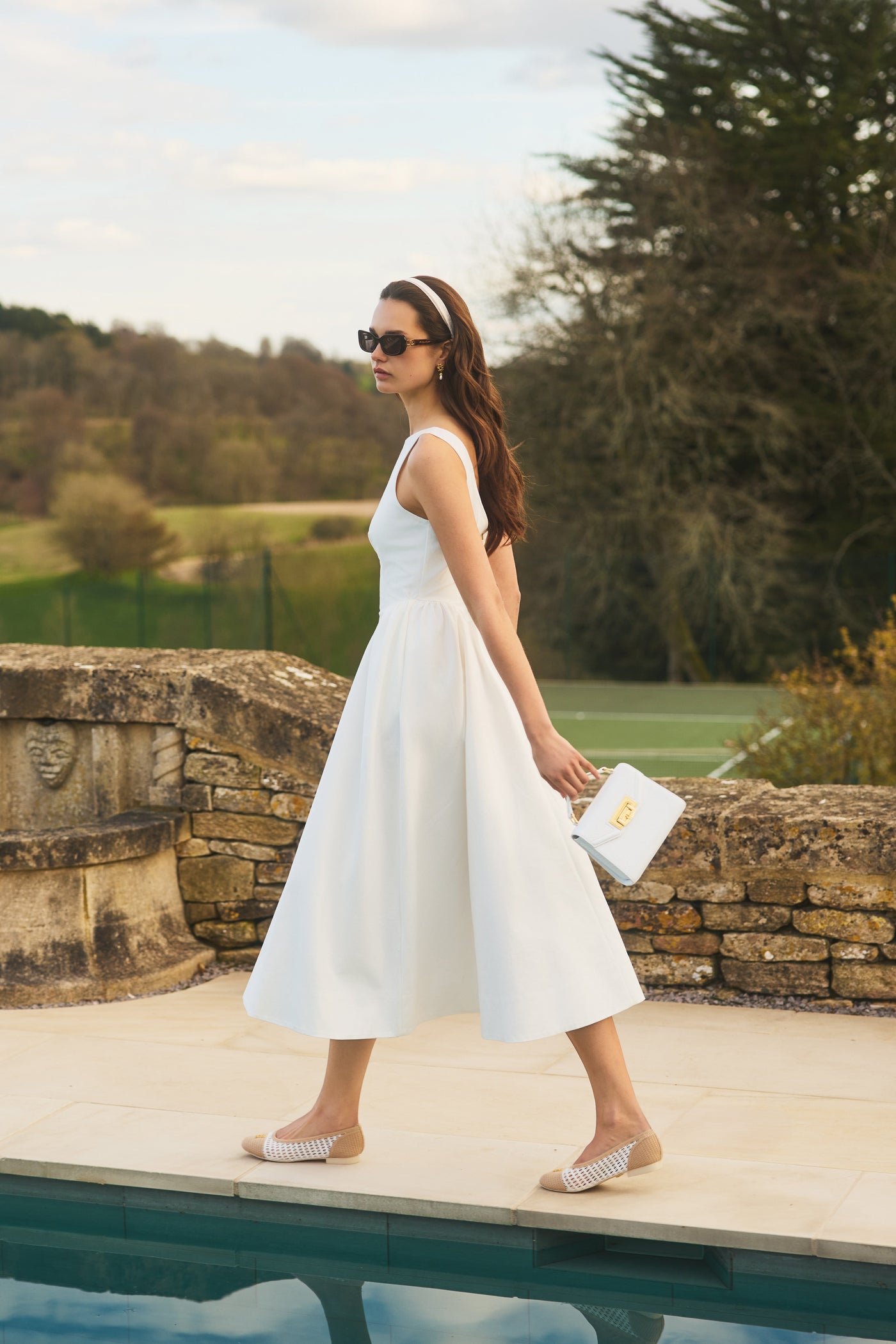 Chatsworth Woven Dress (White)