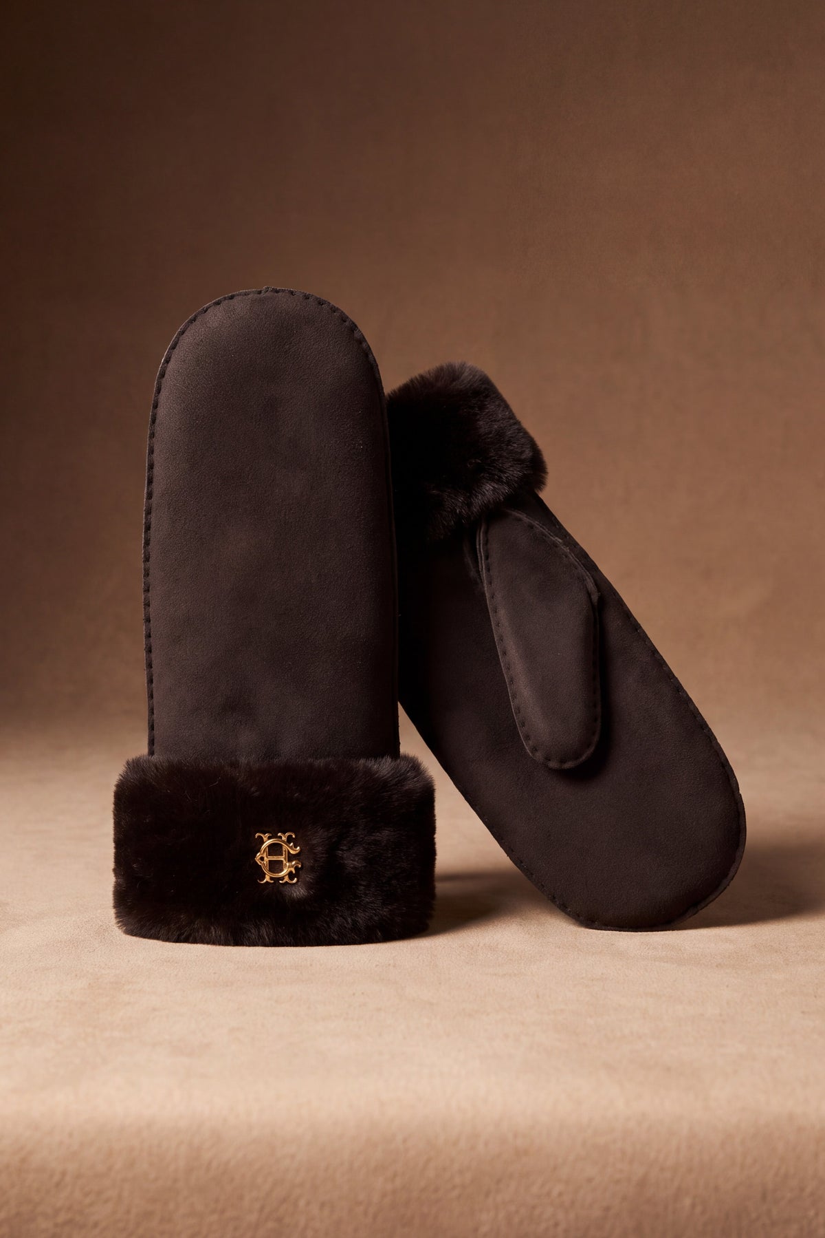 Shearling Mitten (Chocolate)