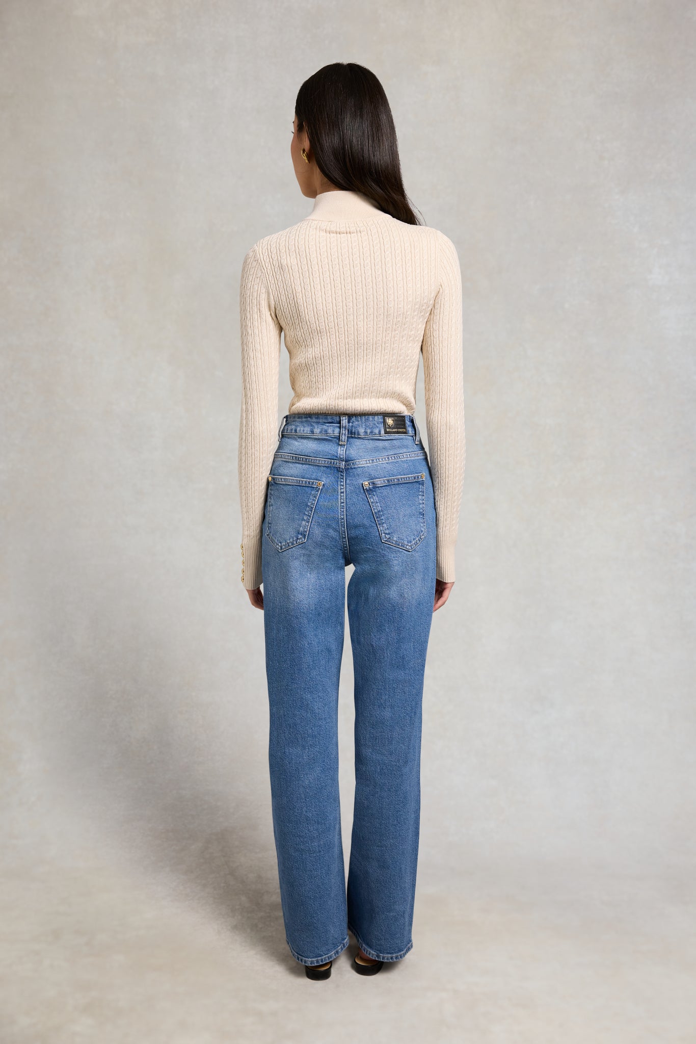 Ava Quarter Zip Knit (Almond)