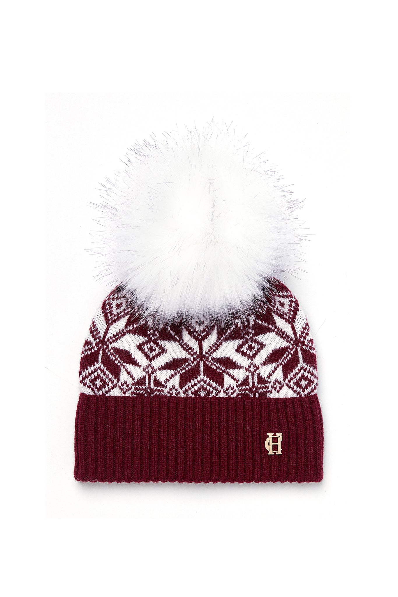 Beatrice Bobble Hat (Merlot Cream)