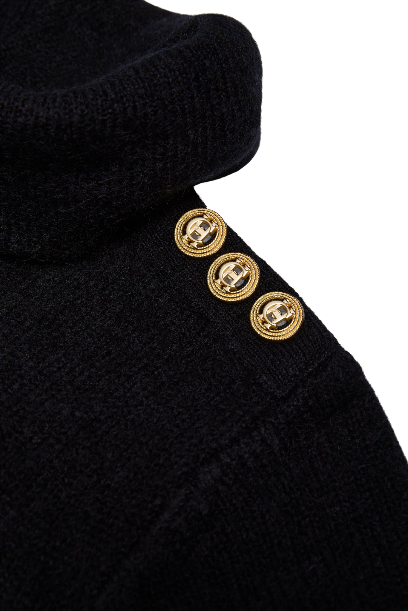 Berkeley Roll Neck Dress (Black)