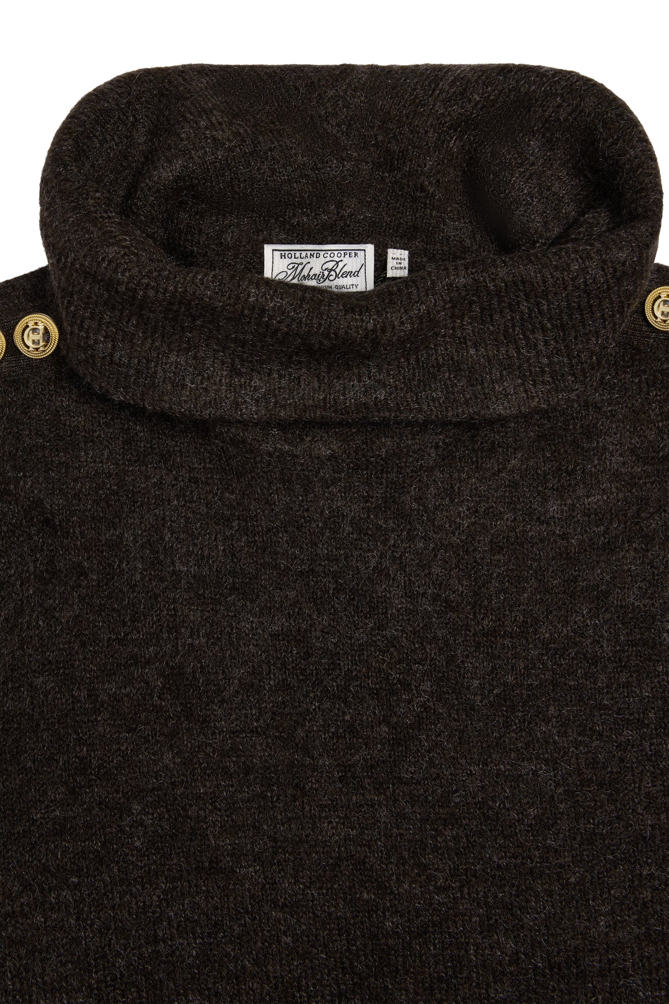 Berkeley Roll Neck Dress (Chocolate)