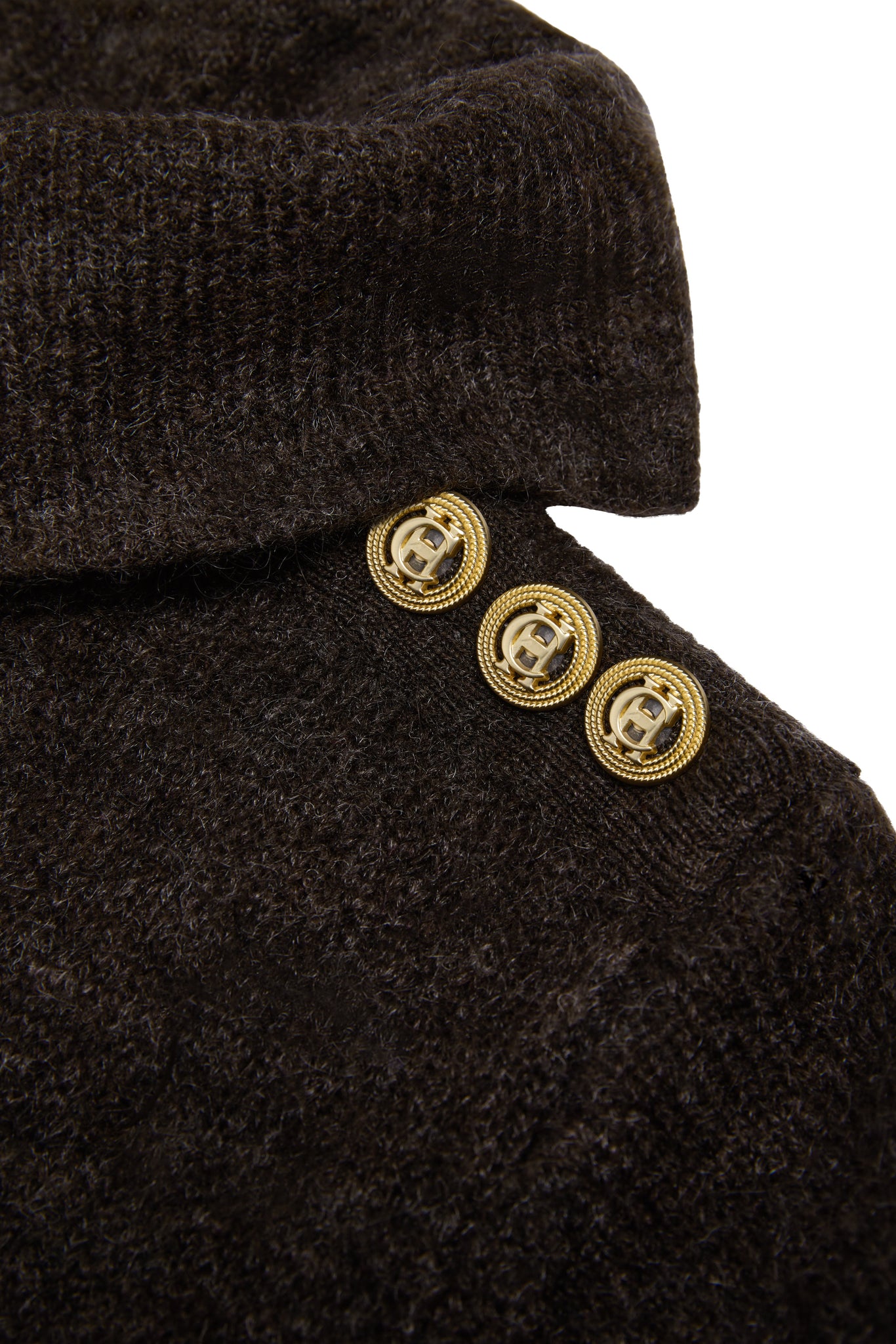 Berkeley Roll Neck Dress (Chocolate)