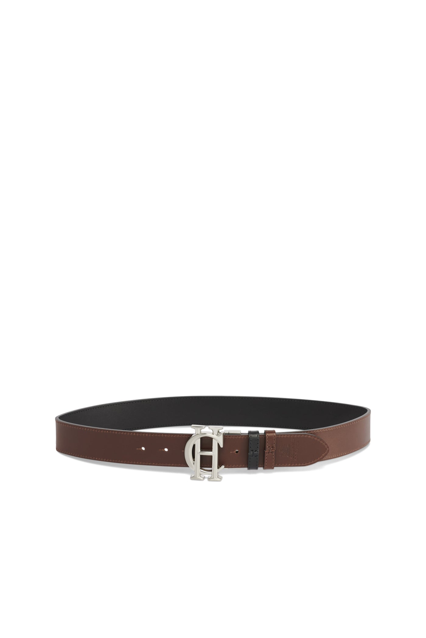 Men's Classic Reversible Belt (Chocolate Black Silver)