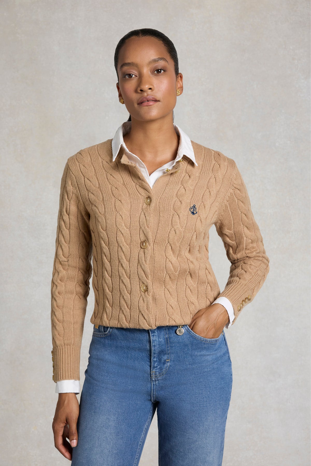 Bourton Cardigan (Camel)