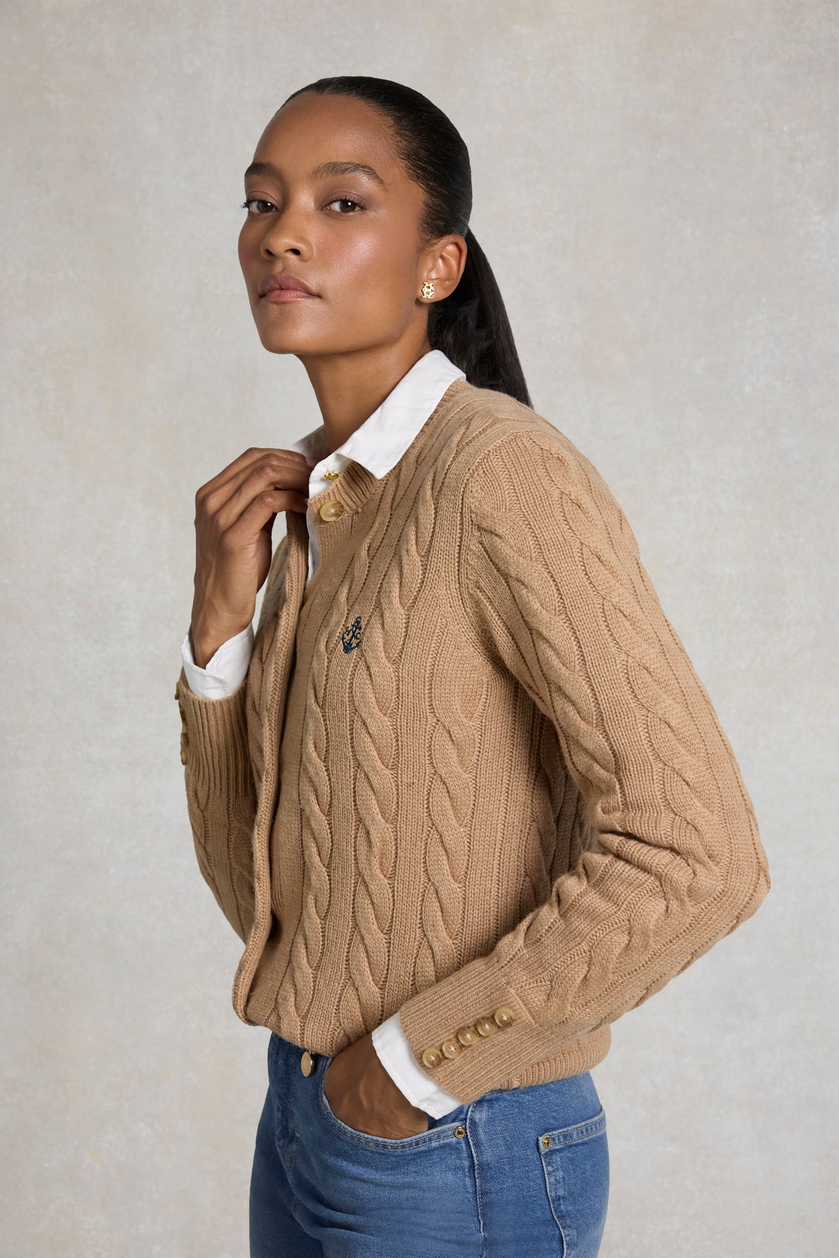Bourton Cardigan (Camel)