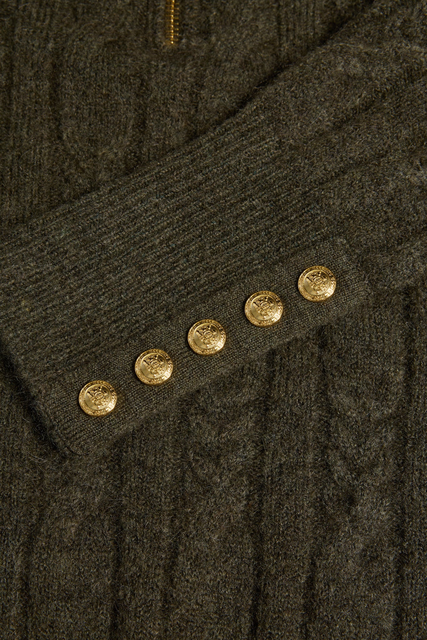 Bridget Quarter Zip Knit (Forest Green)