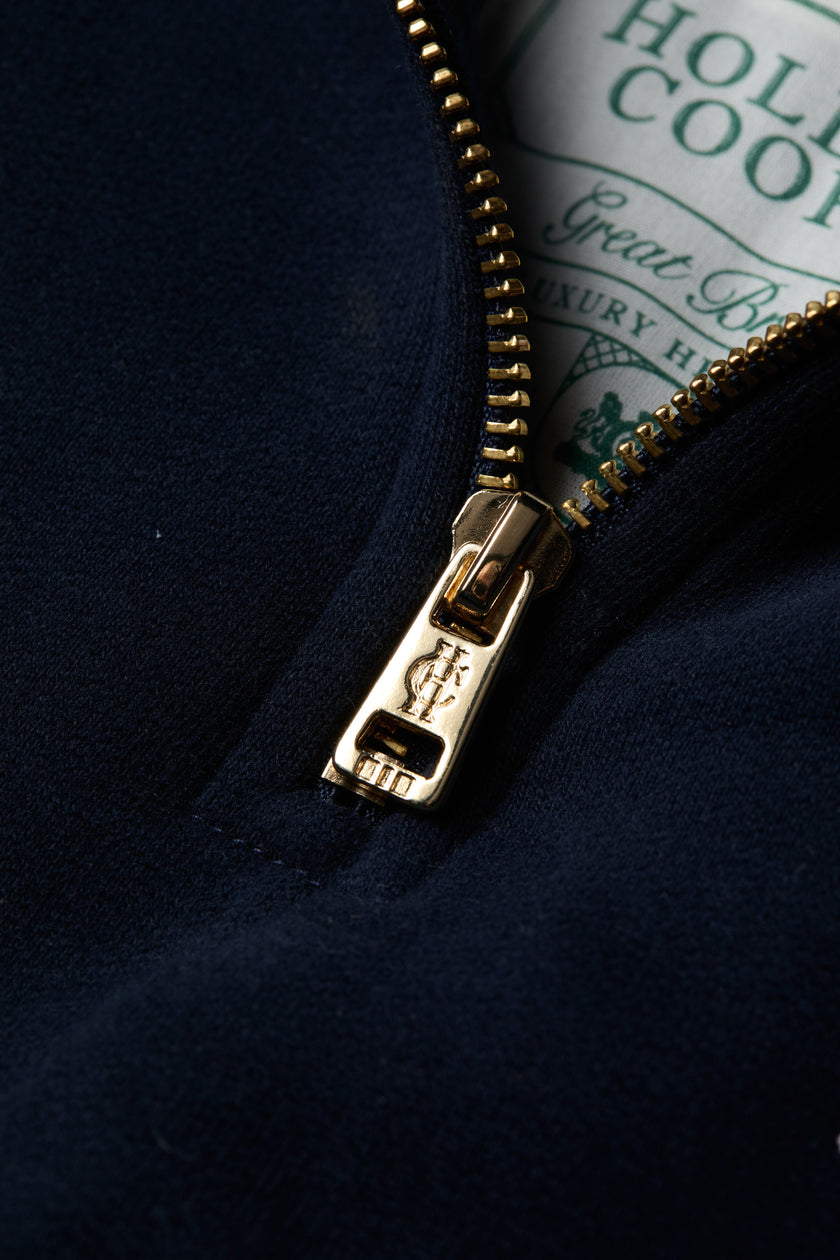 Burford Quarter Zip Neck Sweat (Ink Navy)