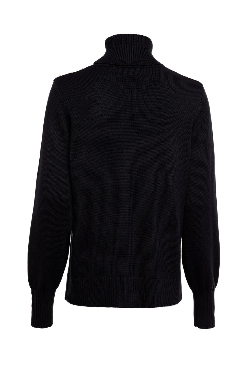 Chamonix Roll Neck Knit (Black)