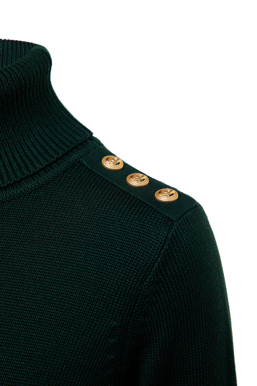 Chamonix Roll Neck Knit (Emerald)