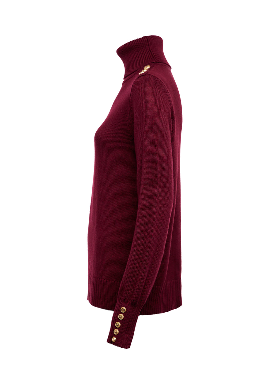 Chamonix Roll Neck Knit (Wine)