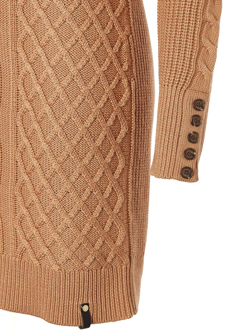 Country Roll Neck Dress (Caramel)